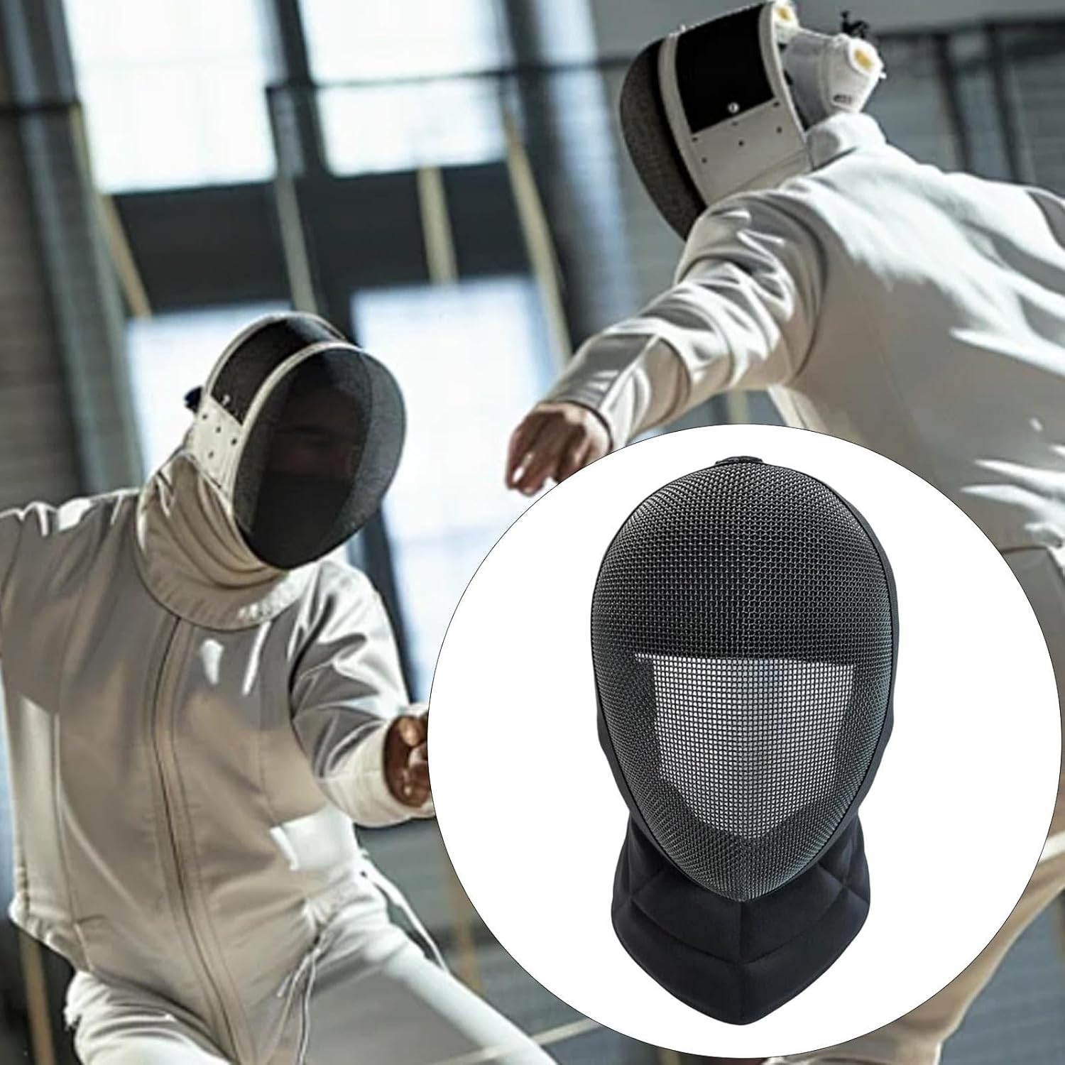 Colaxi Epee Fencing Helmet, Breathable Professional Stabproof for Sword Accessories, Masque Face Cover