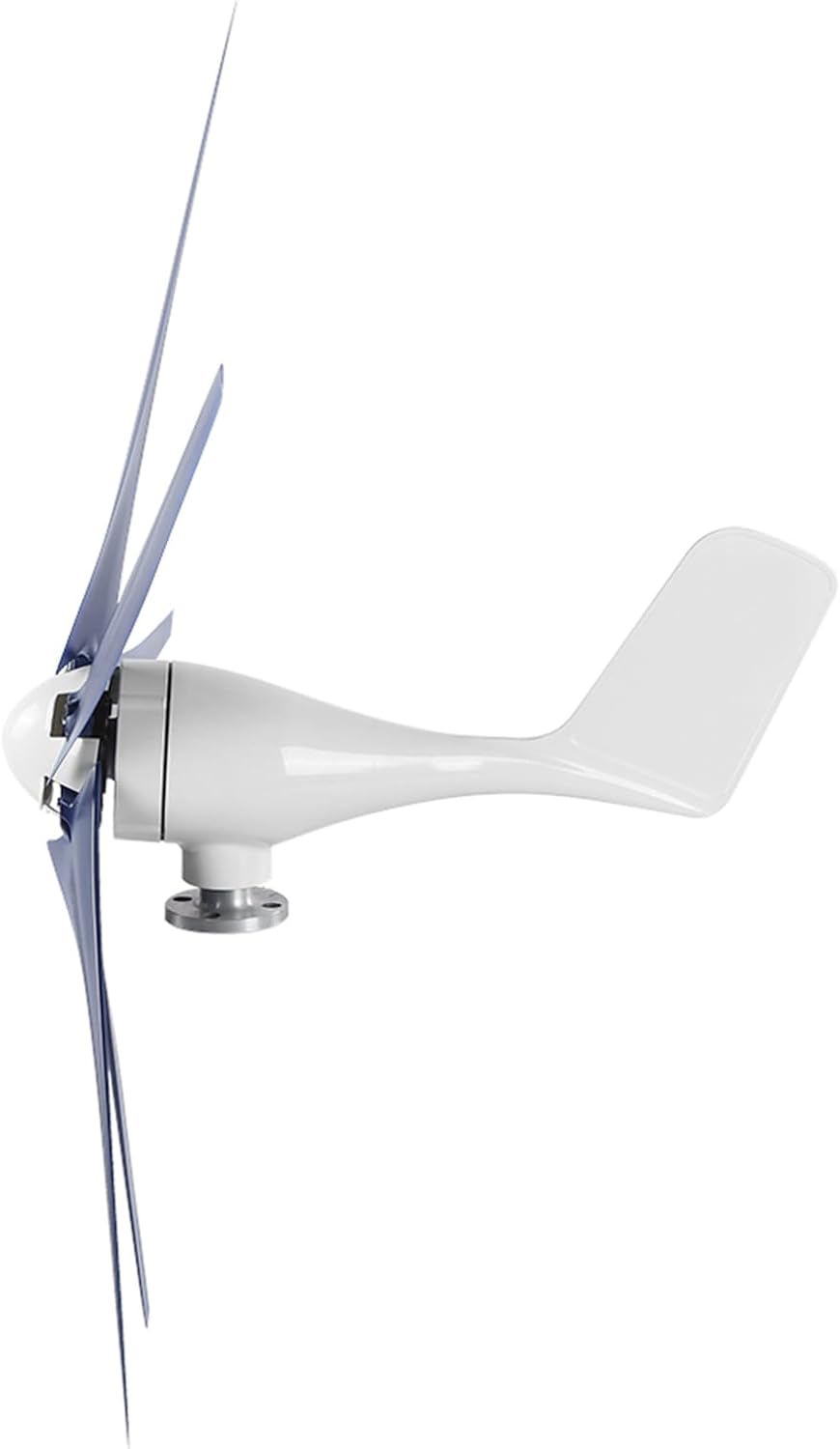 Oumefar 100W High Efficiency 5 Blades Wind Turbines Generator for Boats Mobile Homes, Black Alloy Material (Blue #13)