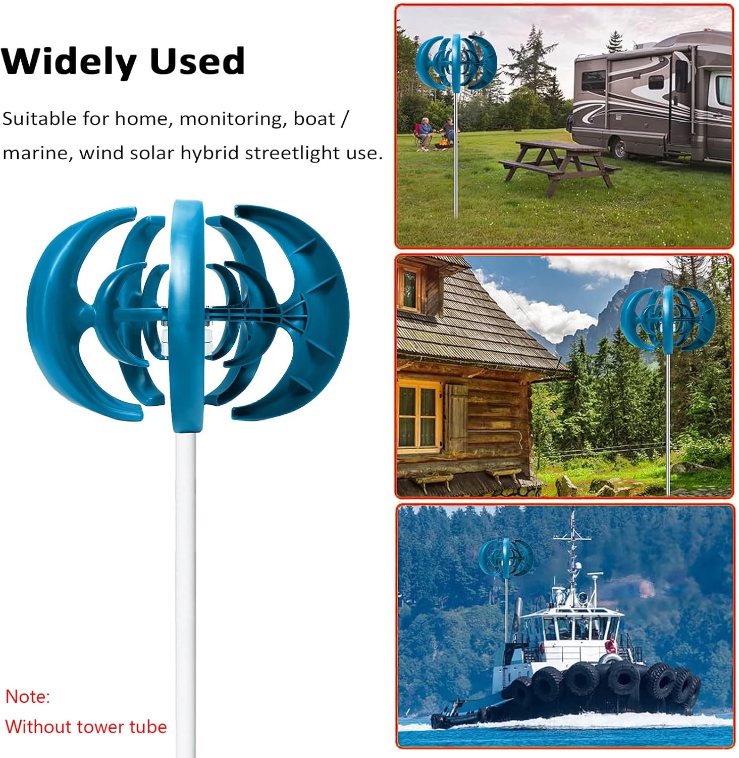 10000W 12V/24V Vertical Wind Turbine Generator Kit - 5-Blade 3 Phase AC Permanent Magnet for Boats, Cabins, Terraces - Eco-Friendly Renewable Energy Solution