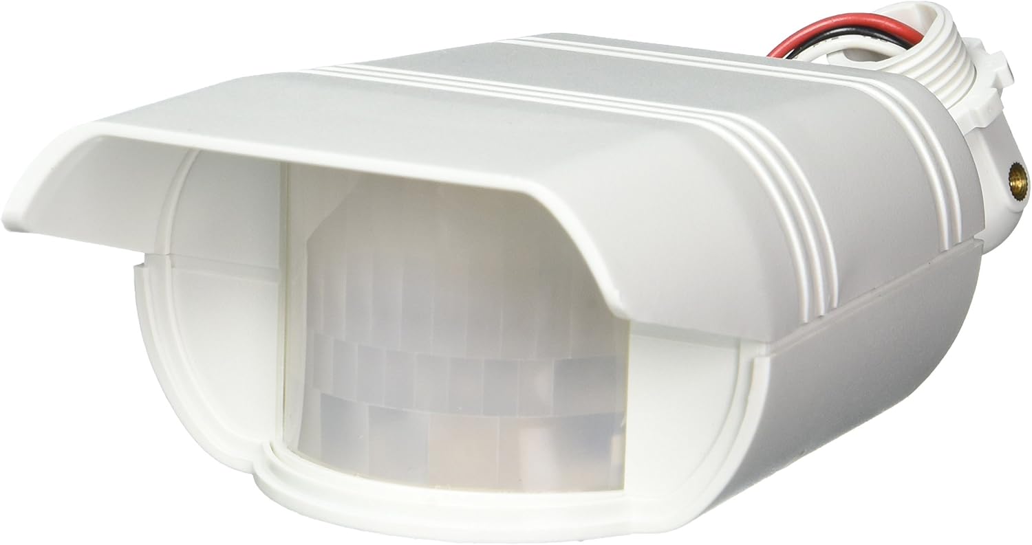 RAB Lighting GT500W Gotcha Outdoor Sensor with 110 Degrees View Detection, Polycarbonate, 500W Power, 120V, White, Multicolor