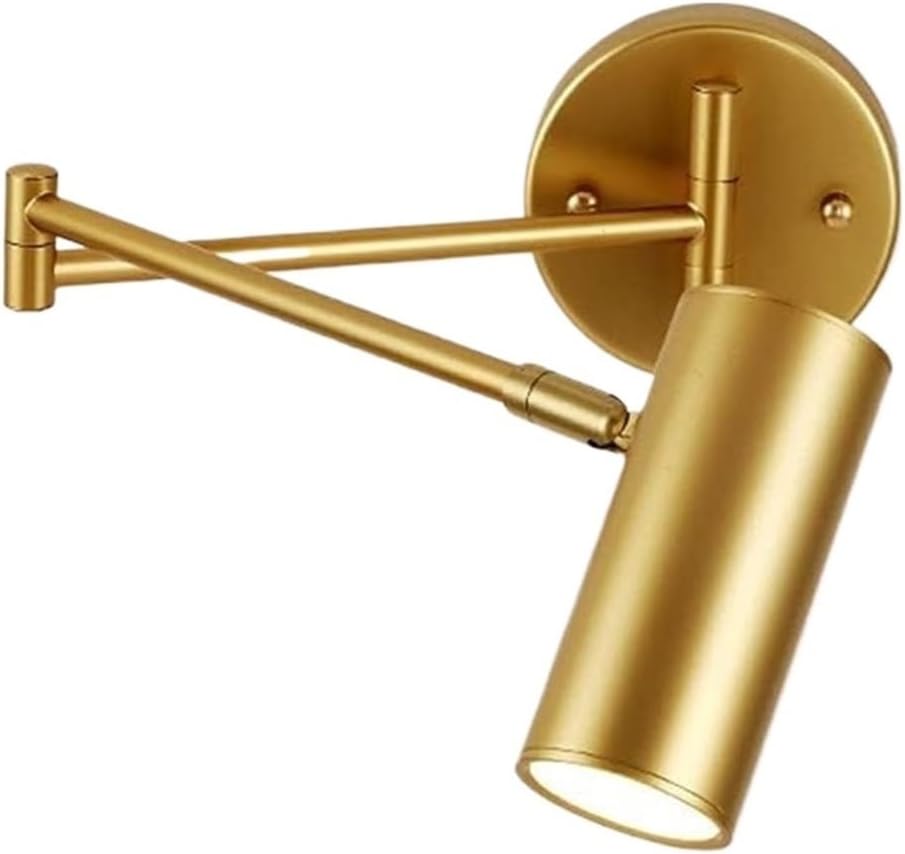 Adjustable Wall Sconce Swing Arm Spotlight Mounted Light, Antique Bedroom Bedside Reading Lamp, Modern Hardwired Spot Lighting Fixtures E27