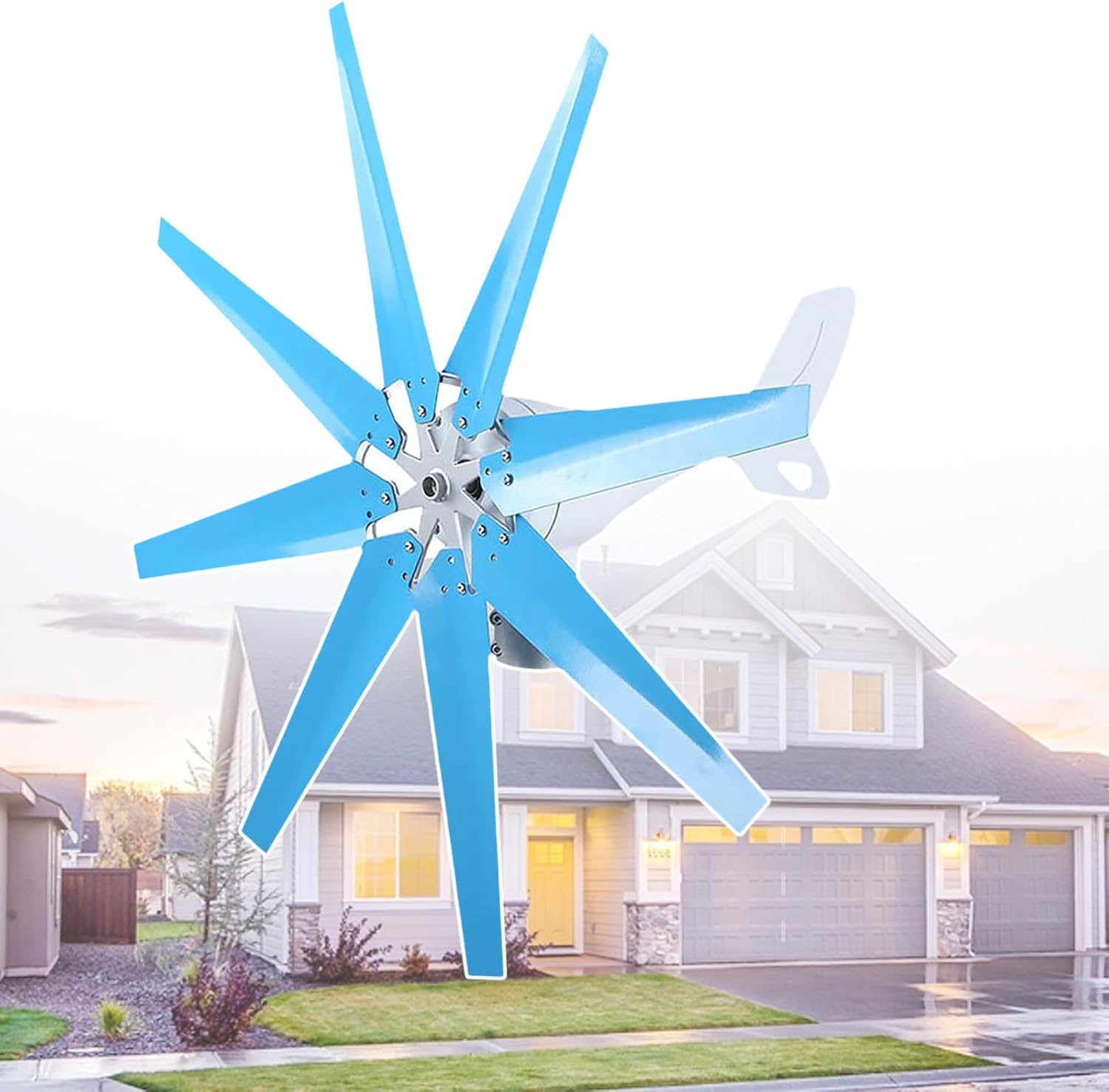 8KW Wind Generator Kit with Controller, 24V Wind Turbine for Solar & Wind Energy, Complete Renewable Power System, Efficient Outdoor Energy Solution for Off-Grid Applications