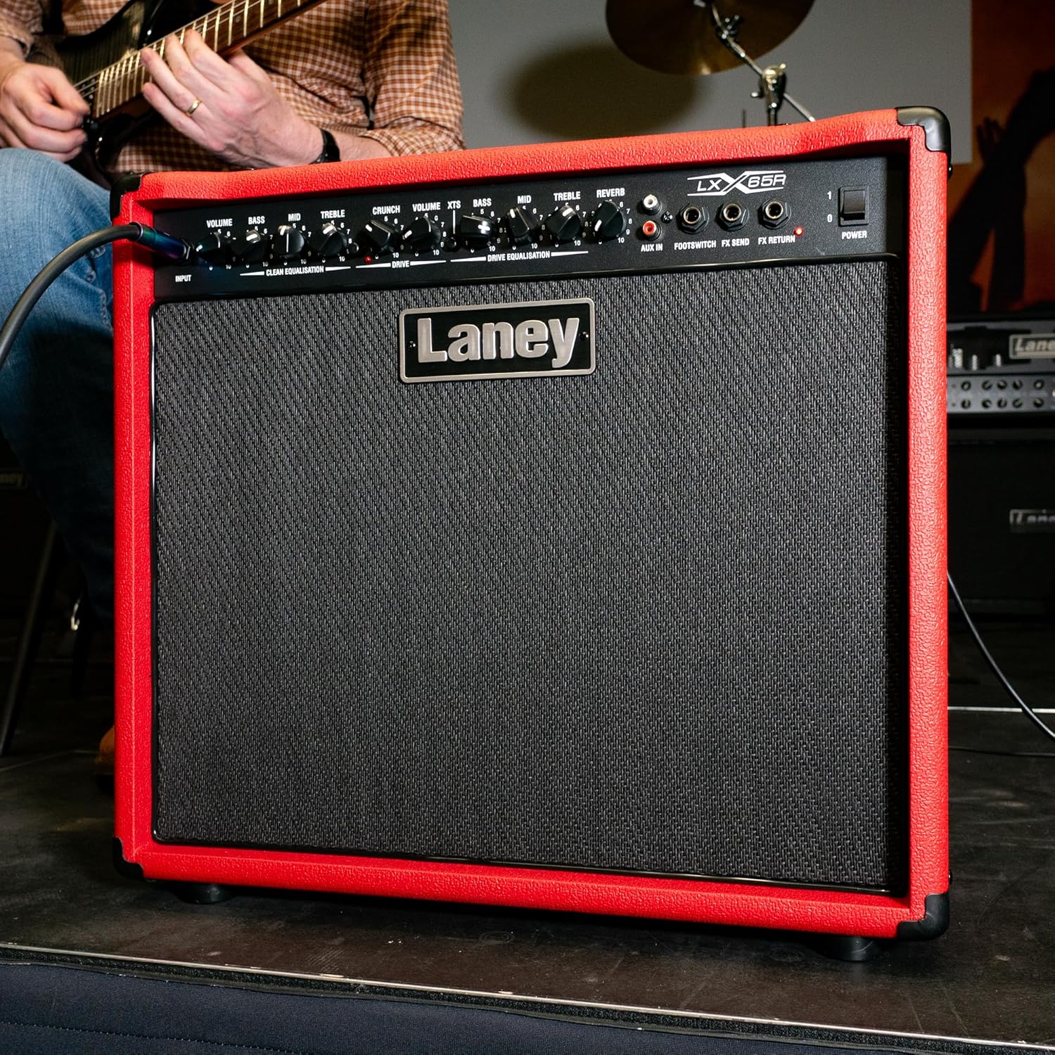 Laney LX65R-Red Guitar Combo 65W 12 Inch Woofer Reverb, Red