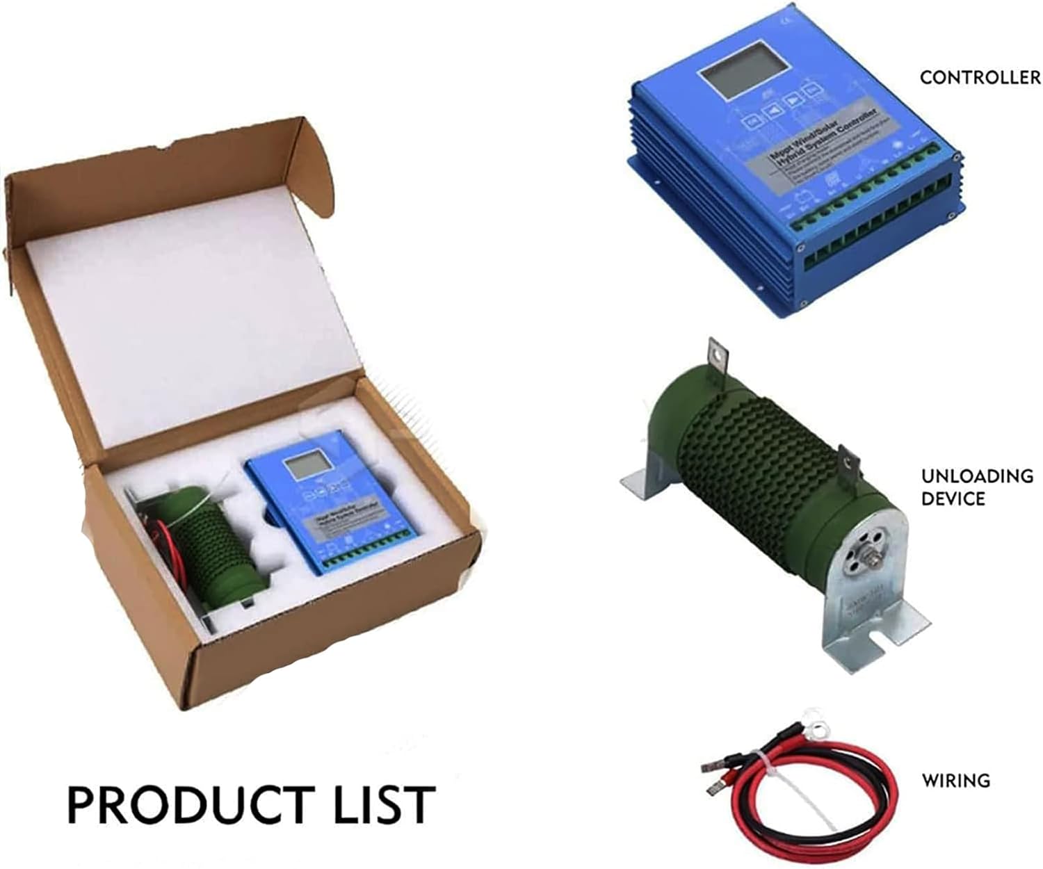 12V 24V 48V 5500W Hybrid Wind Solar Charge Controller, MPPT Wind Generator Solar System for All Wind Turbines Three Phase,12V