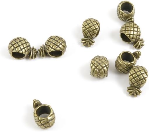 550 Pieces Jewelry Making Charms Findings Antique Bronze Brass Fashion Jewellery Wholesale Supplies Pendant Lots Bulk Supply Z9FL8 Pineapple Loose Beads