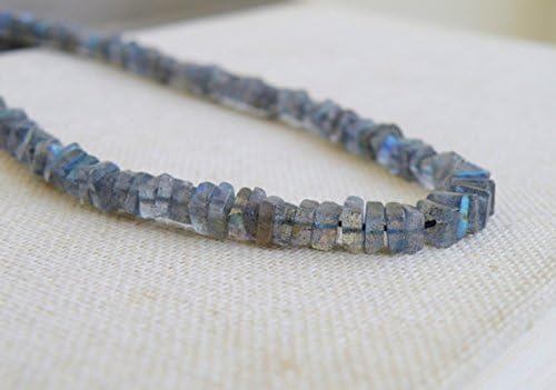 13 inch natural beads strand of 4.5mm faceted rondelle labradorite gemstone beads for DIY jewelry - necklace, bracelet, earring, ring.