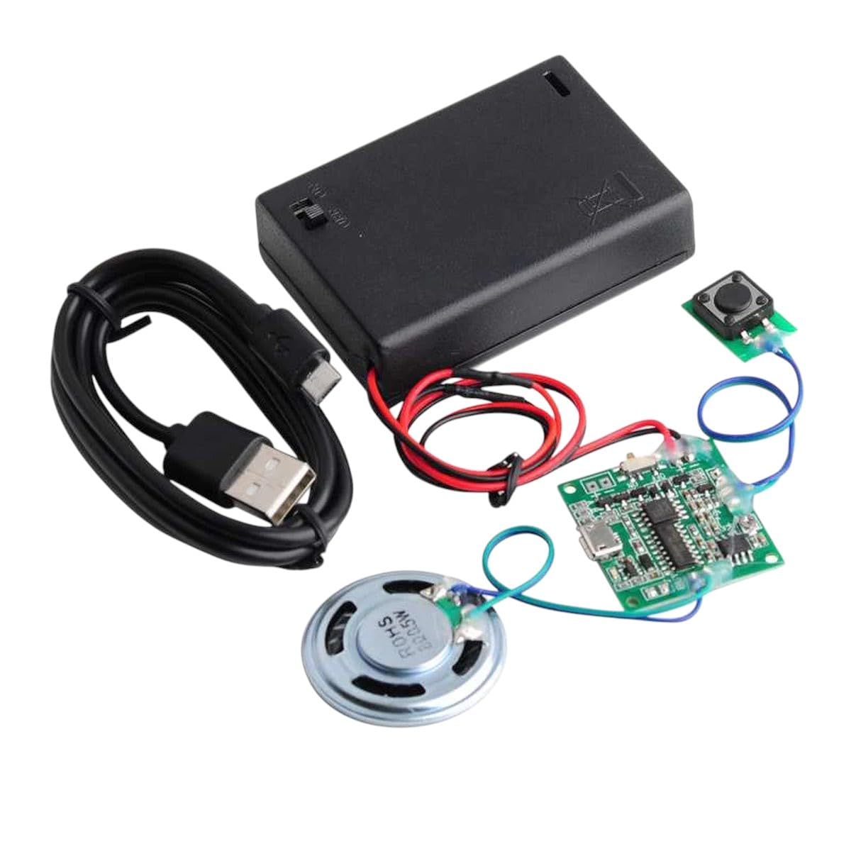 Recordable Sound Module Voice Playback with Speaker Button Control 8M Mp3 Wav Music Programmable Board for DIY Music Box Gift High for Electronic Component