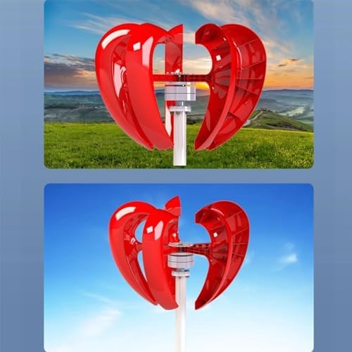12V Vertical Axis Wind Turbine 12V/24V/48V Permanent Magnet Synchronous Generator with Controller for Home Wind and Solar Hybrid Power System - Eco-Friendly Energy Solution