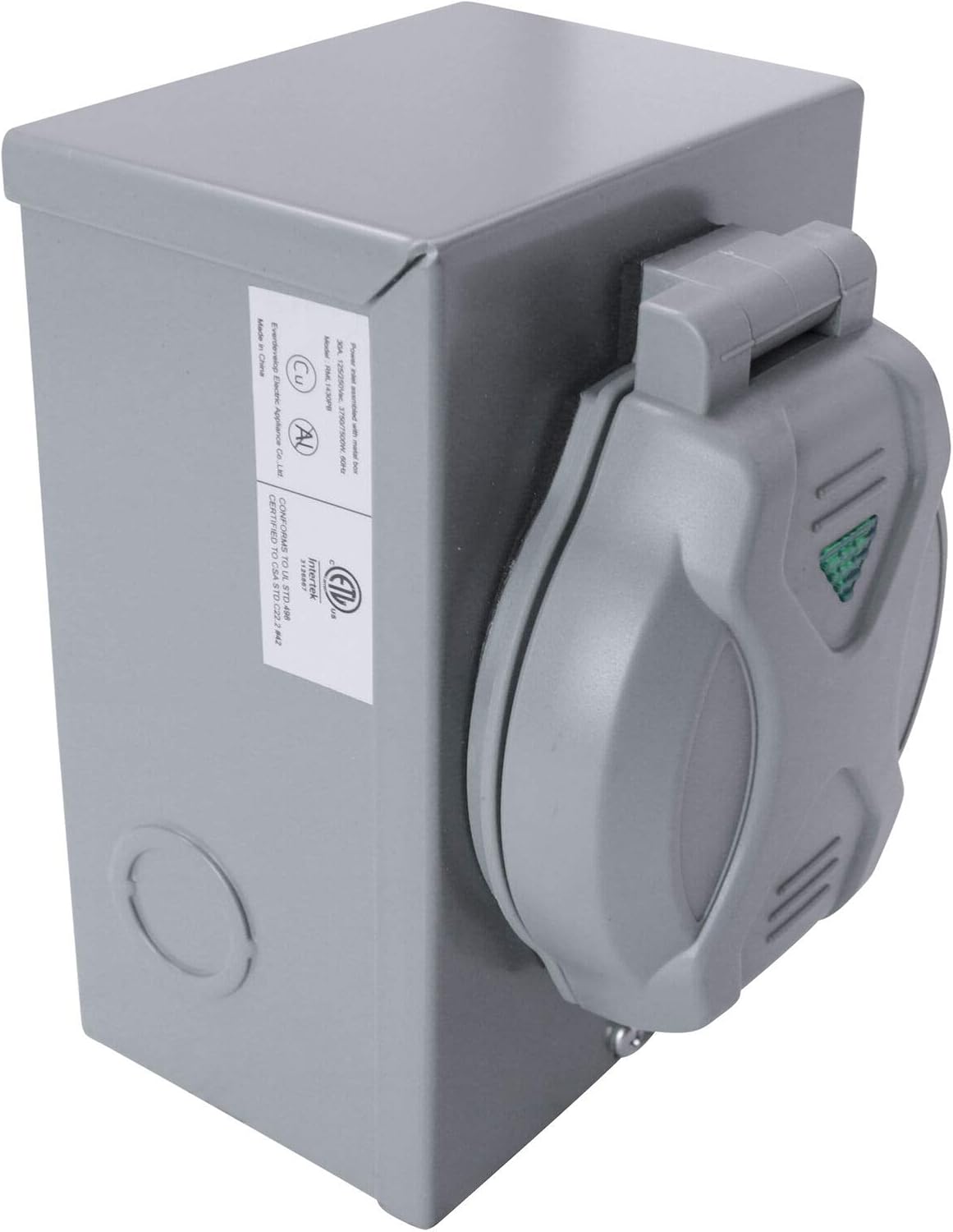 Generator Power Inlet box 30 AMP NEMA L14-30P ETL Listed WEATHERPROOF FLIP COVER