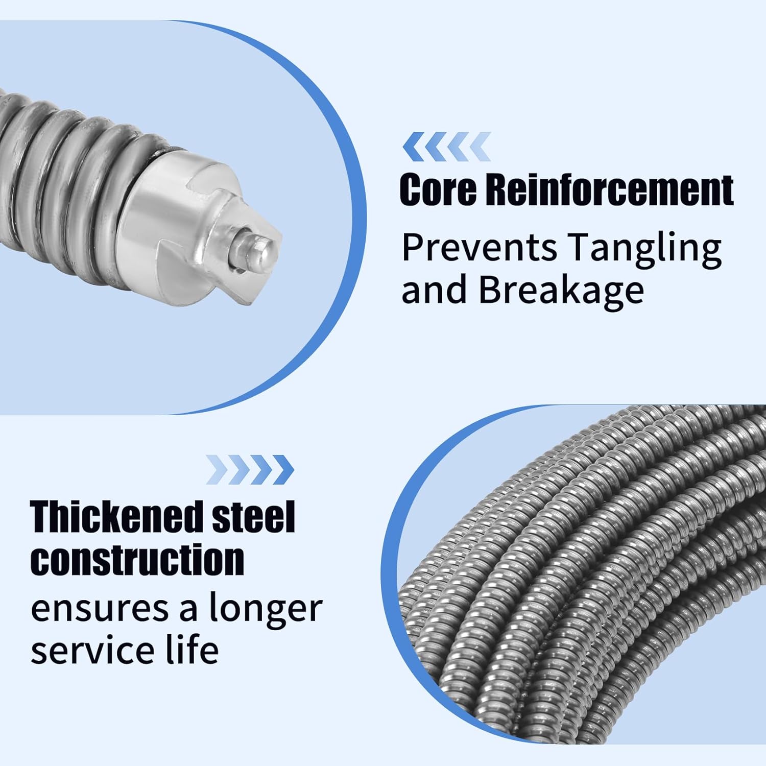 Upgraded 37847 C-32 Inner Core Cable for RIDGID K-3800 and K-375 Drum Machines, 3/8