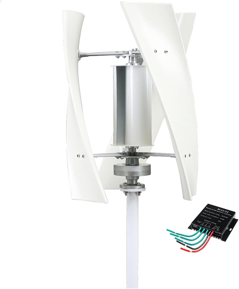 3000W Noiseless Wind Turbine Generator Kit 12V 24V 48V Windmill Vertical Permanent Maglev Wind Turbine Generator,with Controller for Farm for Factory