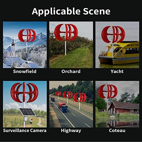 10000W Vertical Wind Turbine Generator Kit - Silent 3-Blade Wind Power System for Home & Chalet - Efficient 220V Motor for Maximum Energy Output