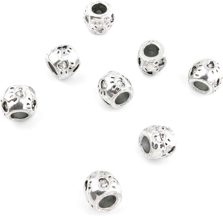 Price per Lot 260 PCS Jewelry Making Charms Antique Silver Tone Color Jewellery Charme Findingss Bulk Wholesale Suppliers Arts Crafts 918WL Paw Prints Loose Beads