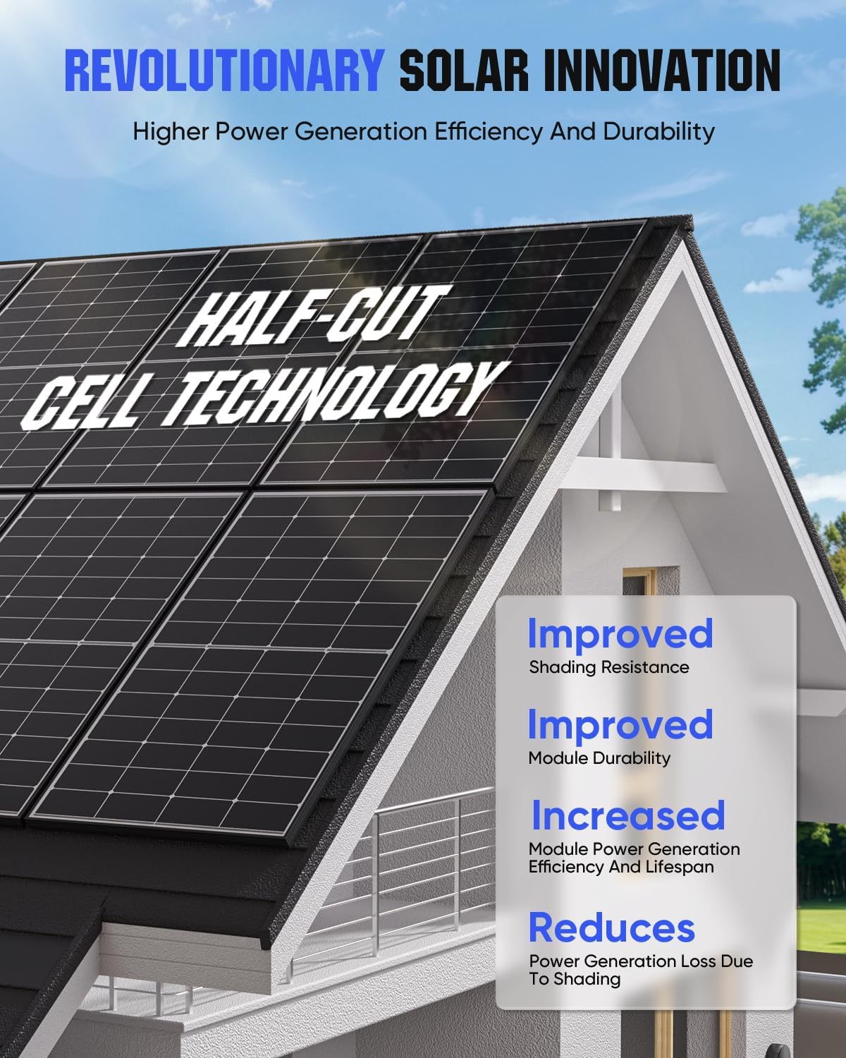 200 Watt Solar Panel, HPBC 220w Solar Panels, 25.5% High-Efficiency Solar Cell, IP68 Rate, for Home Off-Grid System, Roof, RV, Boat, Marine, Trailer, Farm