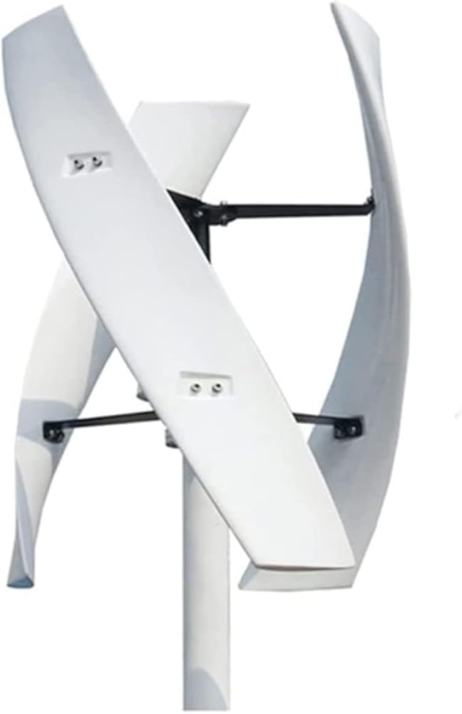 Wind Turbine Generator Kit with Charge Controller,12V 24V 48V 1500W Wind Power Generator 3 Blades Windmill Generator Noiseless for Boats, Gazebos, Chalets(White)