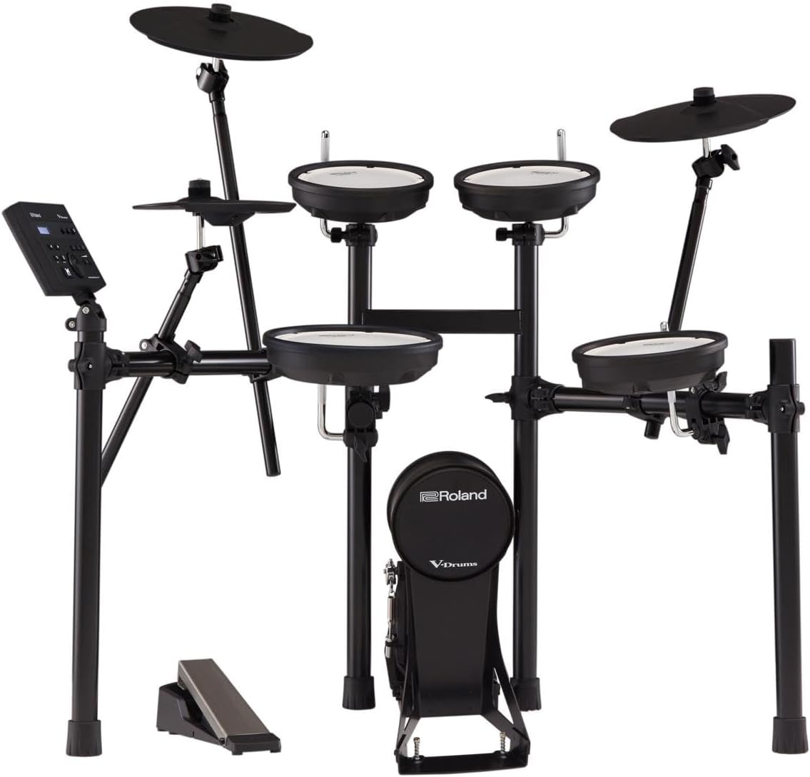 Roland TD-07KV Electronic V-Drums Kit – Legendary Dual-Ply All Mesh Head kit with superior expression and playability – Bluetooth Audio & MIDI – USB for recording audio and MIDI data – 40 FREE Melodic