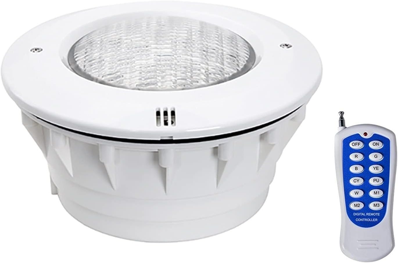 Submersible LED Lights - 12V with Remote Control Underwater Light, Swimming Pool Lights with Niche PAR56, Waterproof IP68, RGB Illumination, ABS Shell for Inground Pool, Pond(18W)