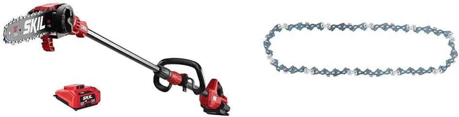 Skil PS4561C-10 PWR CORE 40 Brushless 40V 10'' Pole Saw Kit with Chain (One Size, Red)