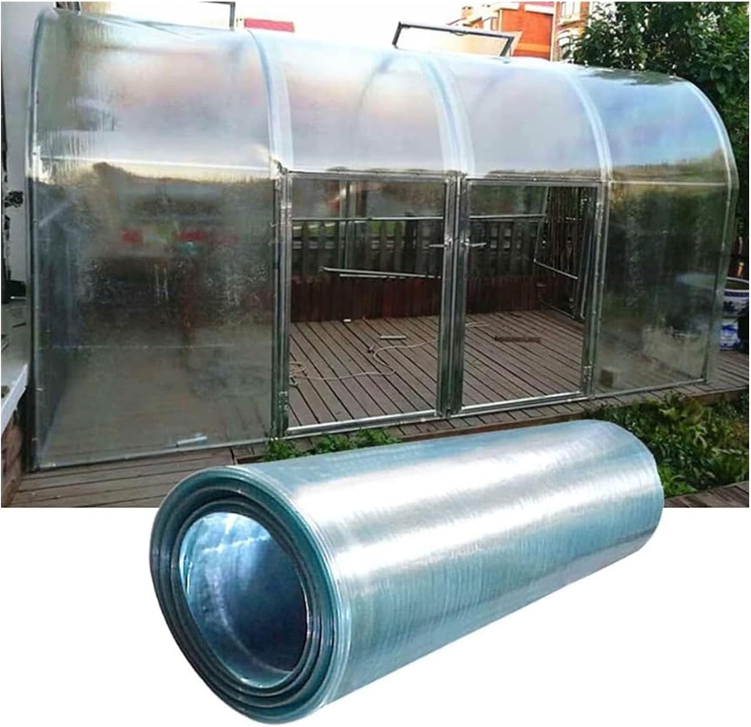 Garden Roof Panels, Waterproof Clear Polycarbonate Roofing Sheets, Fibreglass Panels, Rain-Proof Roofing Cover for Greenhouse Canopy(1.2 * 3m)