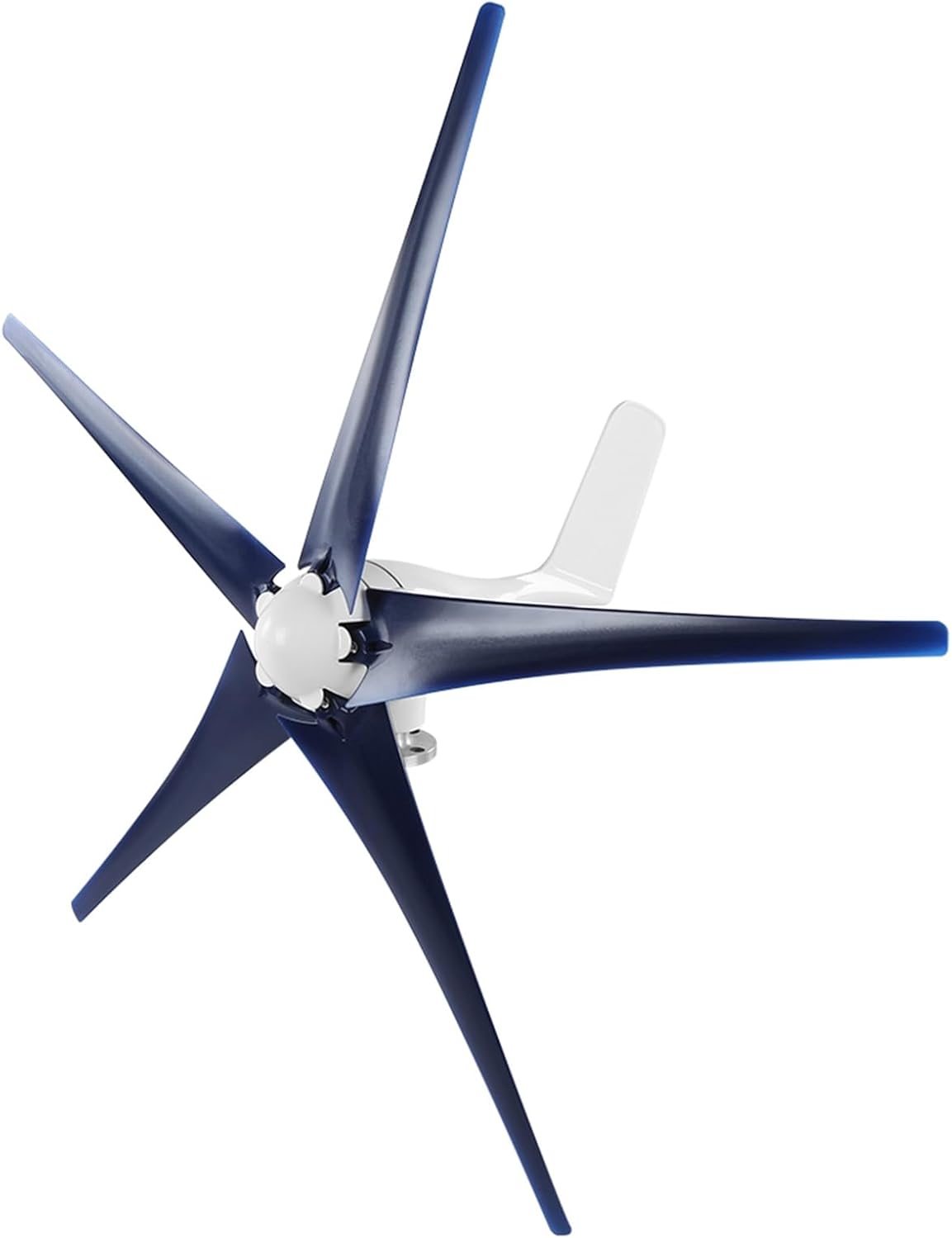 Oumefar 100W High Efficiency 5 Blades Wind Turbines Generator for Boats Mobile Homes, Black Alloy Material (Blue #12)