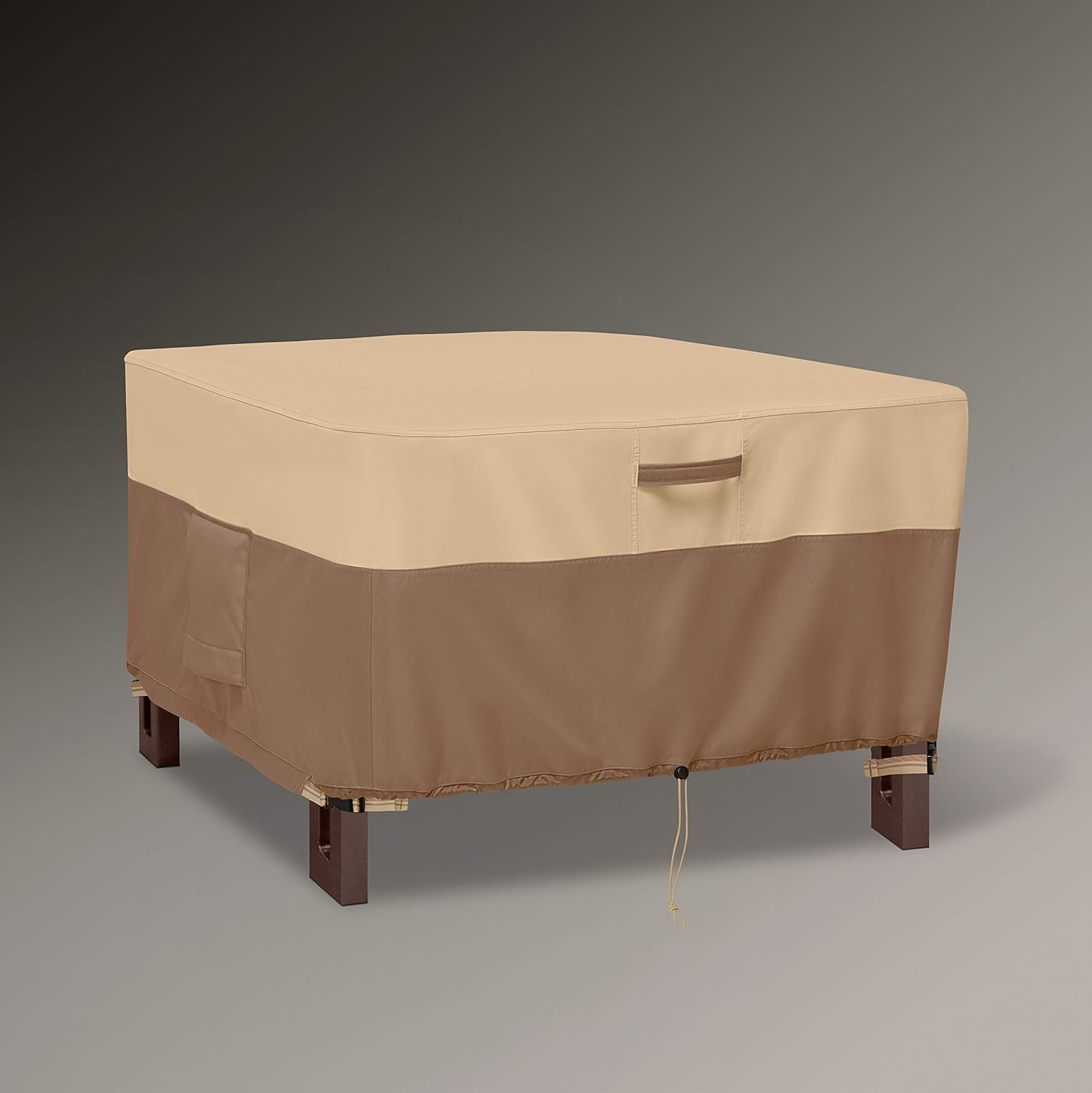 Classic Accessories Veranda's Best Waterproof Square Fire Pit Table Cover, 42 x 42 x 22 Inch