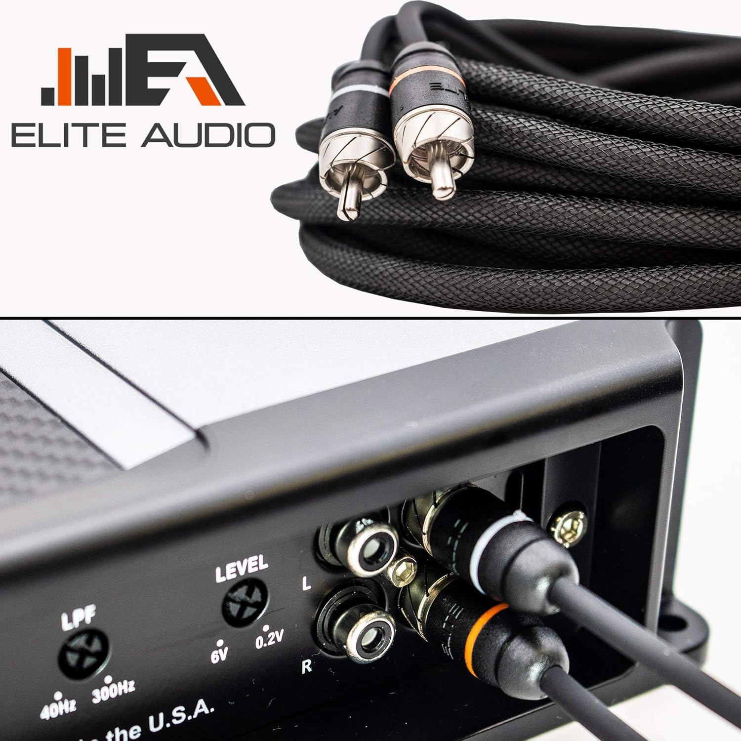 Elite Audio, EA-PRMK4 + EA-PRM3, Amplifier Wiring Kit and 2-Channel RCA Combo, 2000 Watts Max Power, 4GA Cables, Dual RCA Sets, Mini ANL Fuse and Holder