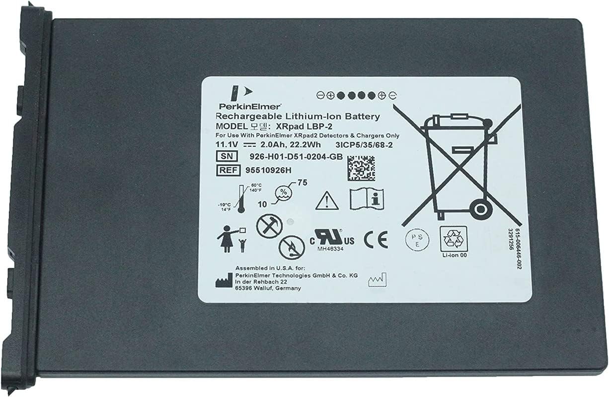New 95510926H for PerkinElmer XRpad LBP-2 Flat Panel Detector Battery 1.1V Li-Ion Battery