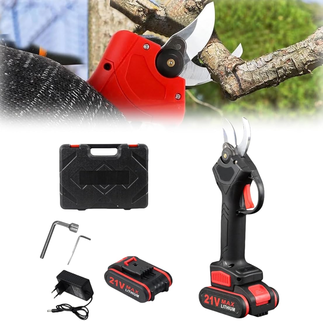 TacSaw Power Shears, Tac Saw Power Shears, 2025 Upgraded Electric Pruning Shears for Gardening, 1.2