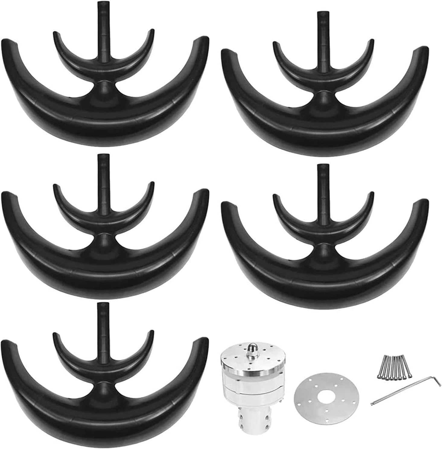 8000W Windmill Turbines Generator Kit, Small Wind Turbine 5 Blade Wind Industrial Machinery Equipment for Marine Home Charging