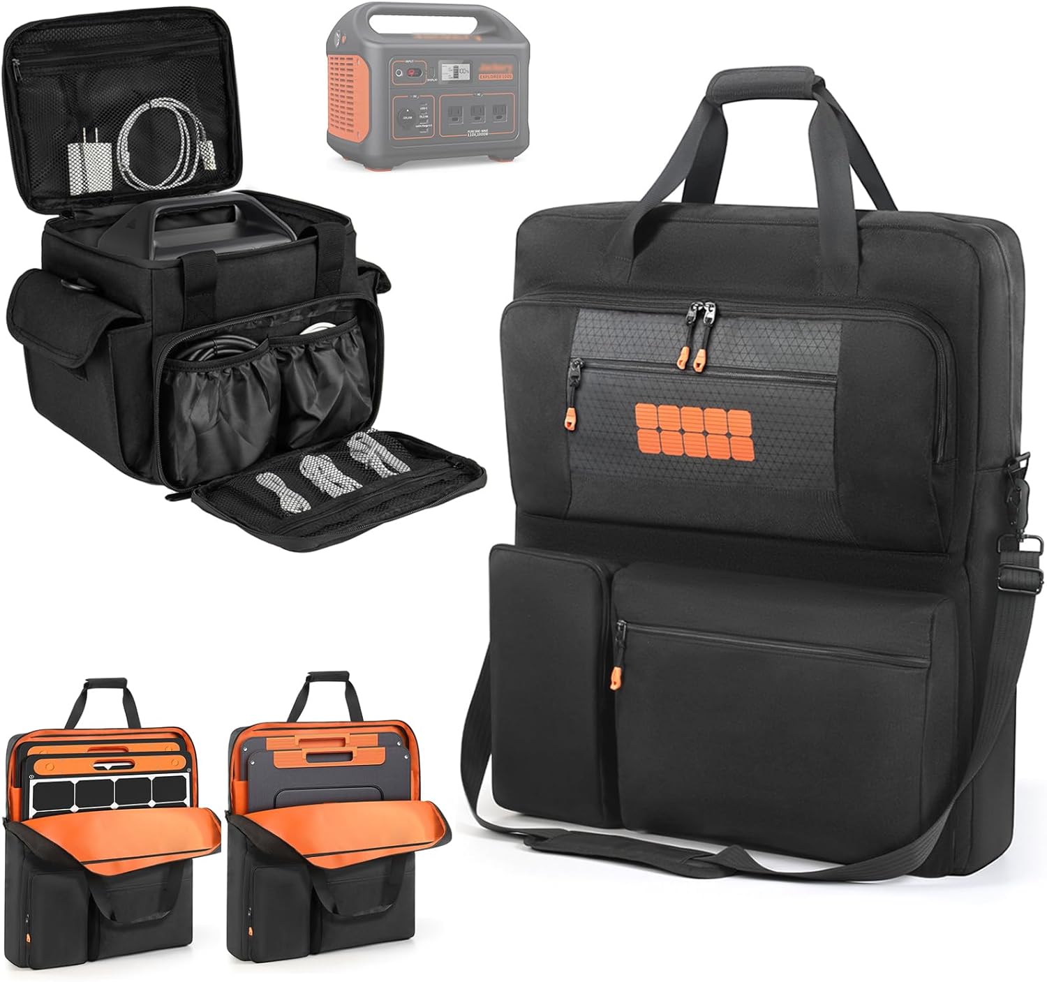 Carrying Case Fits for Jackery Explorer 1000/Anker SOLIX C1000,Solar Panel Carrying Case Fits for Jackery SolarSaga 100W 100X 200W/ZOUPW 100W 110w 200w