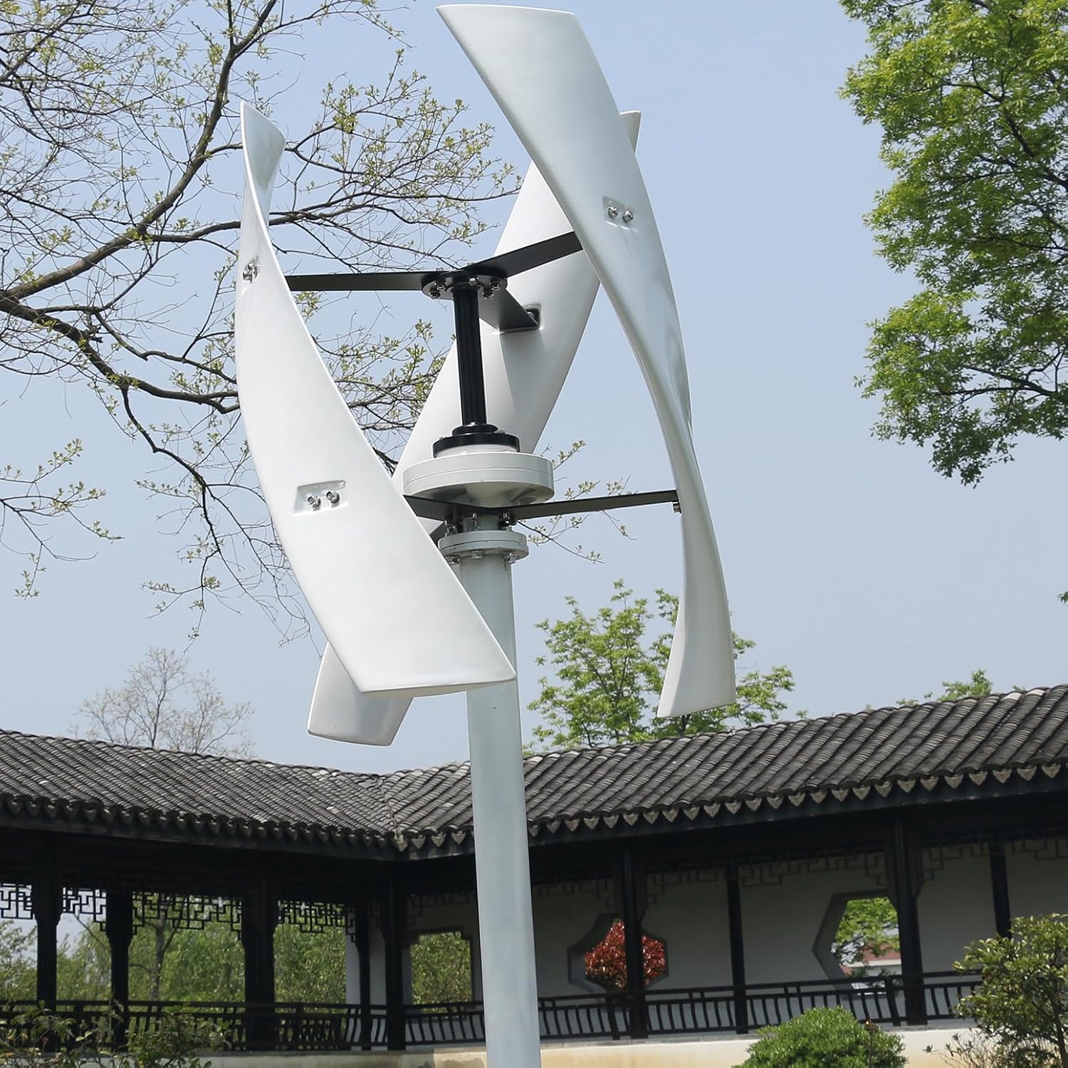 2000W / 2500W Vertical Wind Turbine Generator 3 Blades 12V / 24V / 48V Low Noise Rotation Wind Turbine Generator with MPPT Controller Maglev Wind Turbine for Home Use,Multi Colored,2500W24V