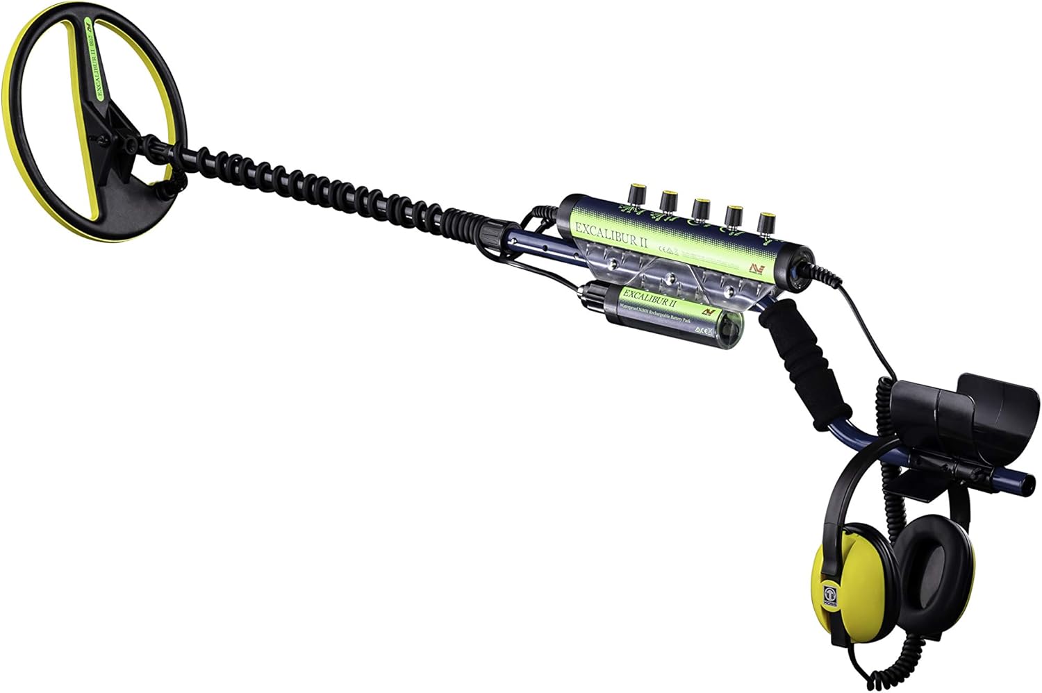 Minelab Excalibur II Waterproof Deep Dive Metal Detector for Adults with Slimline 10