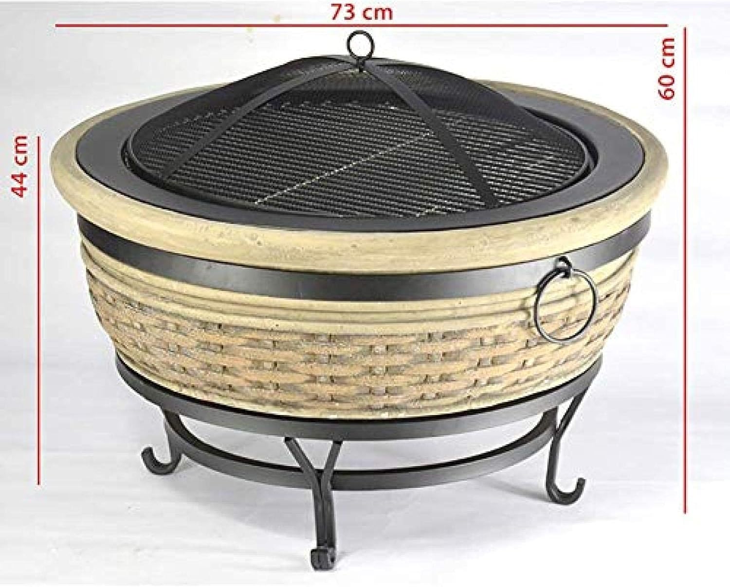 Products Fire Pit BBQ Grill Fire Bowl Outdoor Bowl Garden Stone Barbecue Bonfire Grill Heating Brazier Magnesia Round Table Tabletop Stove
