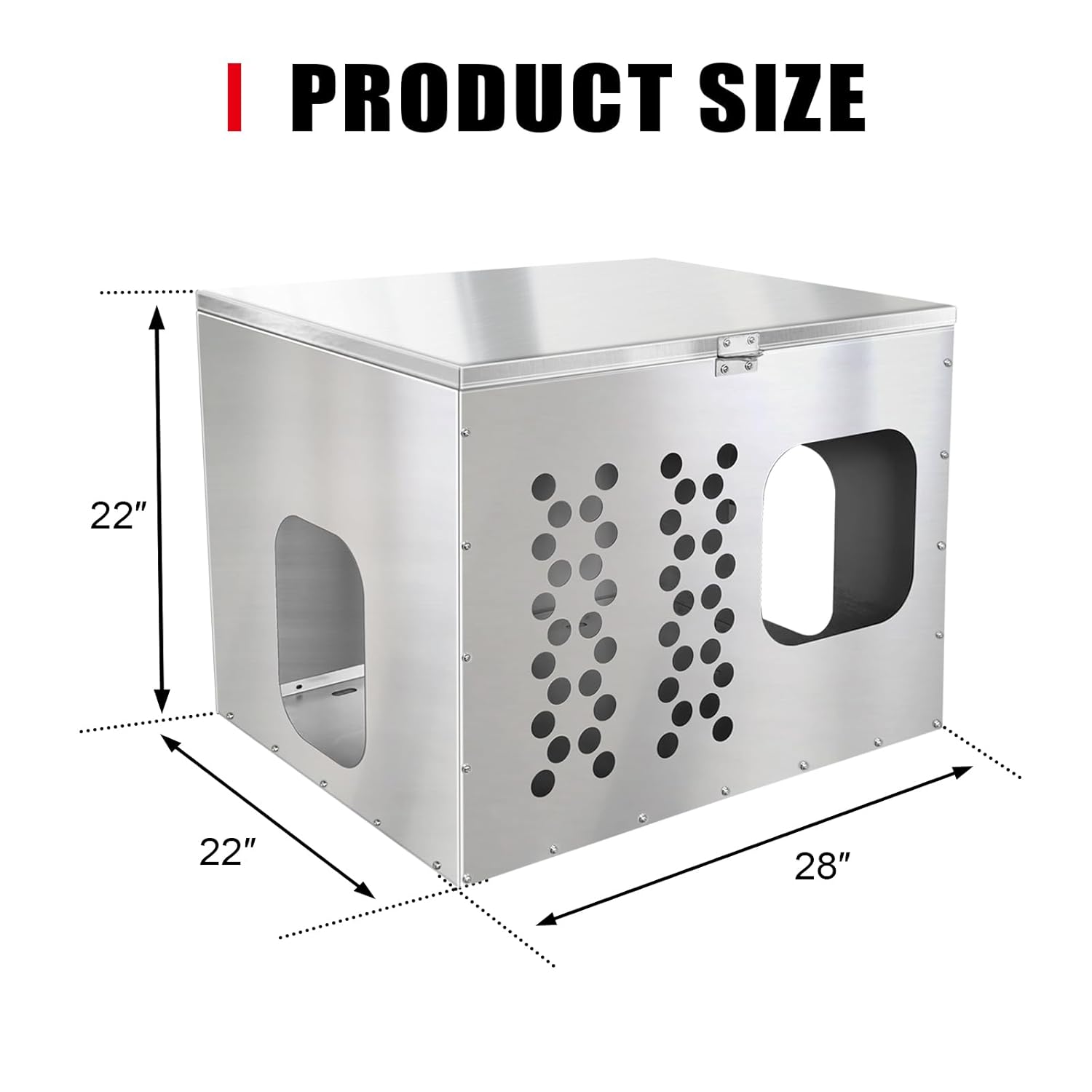 Stainless Steel Generator Box for Outside/RV/Truck/Trailer, Outdoor Generator Storage Box Enclosure (28