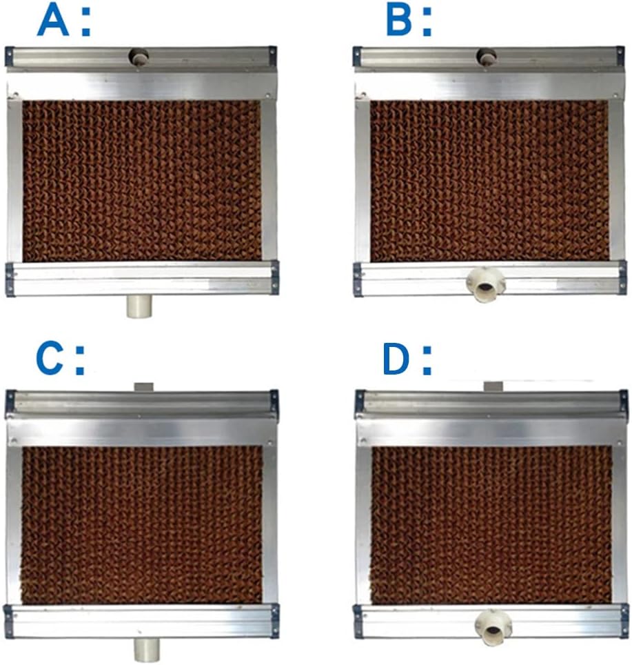 Water Circulation Cooling Evaporative Cooling Pad Aluminum Alloy Cooling Wall 80 * 80 * 15Cm,C