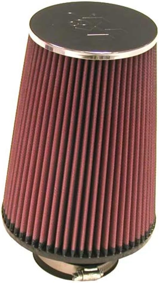 K&N High-Flow Original Lifetime Universal Clamp-On Air Filter: High Performance, Premium, Washable: Flange Diameter: 3 In, Filter Height: 8 In, Flange Length: 1.75 In, Shape: Round Tapered, RC-5106
