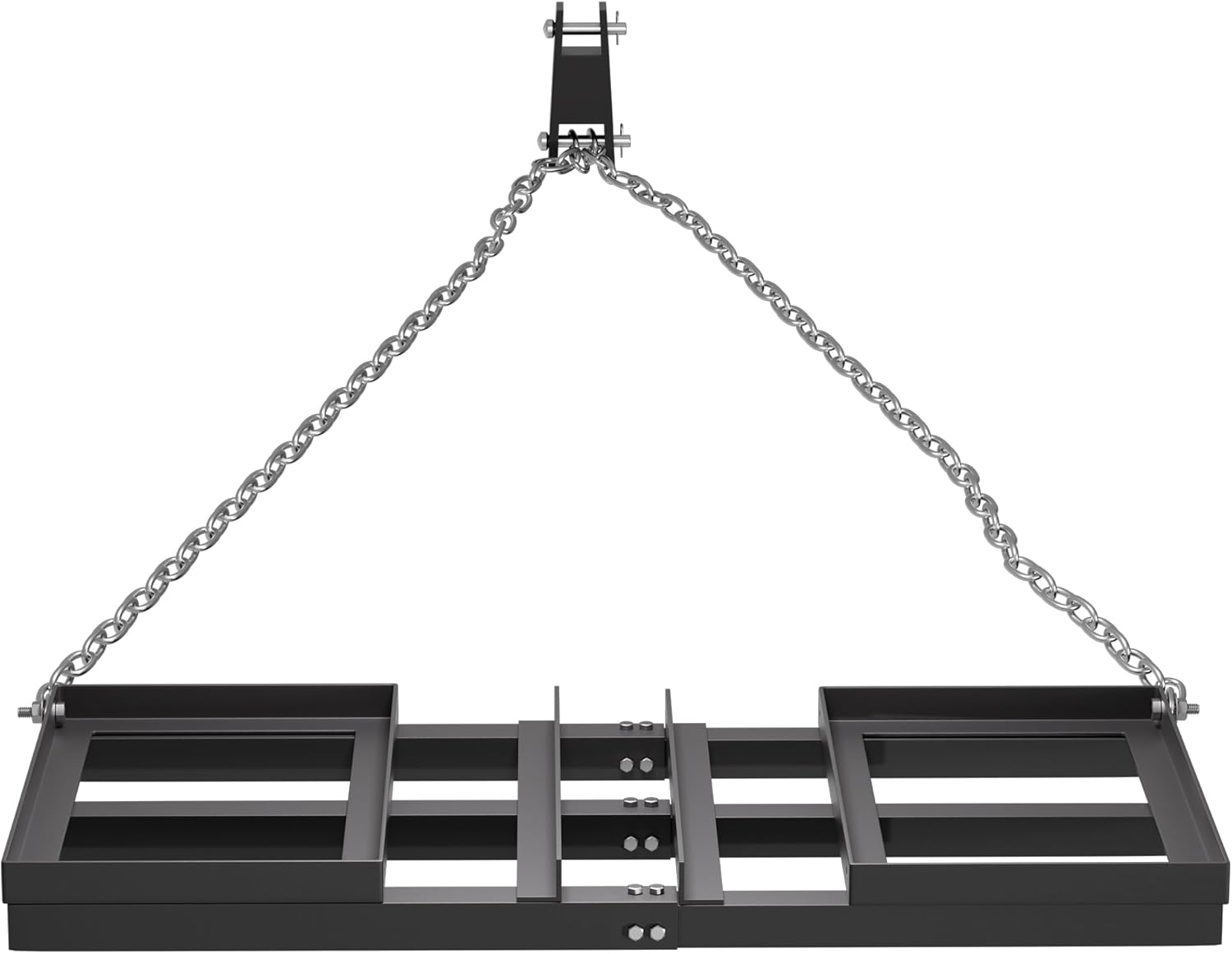 GIOTORENT 4FT Heavy Duty ATV Drag Harrow & Driveway Grader - 52 LB Tow Behind Lawn Rake for Gravel Driveway Drag, Yard Leveling, Landscape & Power Raking, Compatible with Tractors, Mowers, Trucks