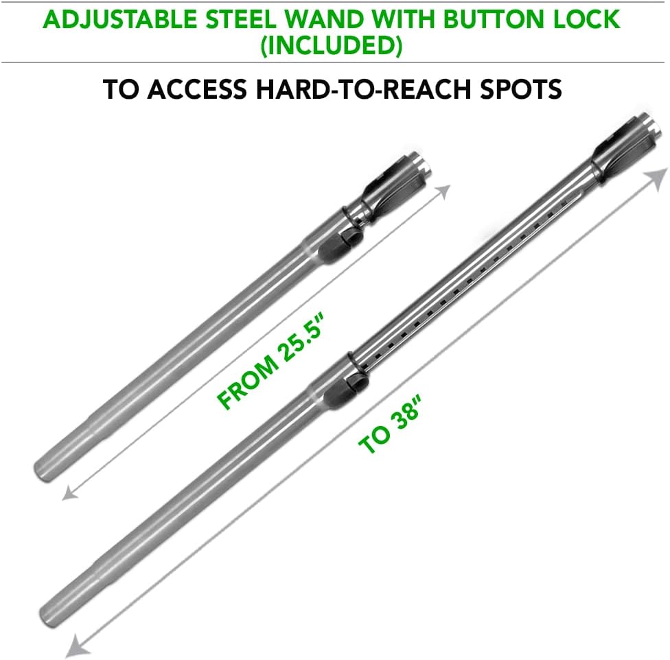 OVO Central Vacuum Standard Kit, with 30/35/40/50ft Low-Voltage Hose, ON/Off Control at The Handle, 12’’ Combo Brush and Accessories, for Hard Surfaces and Carpets, B 30', Black, (KIT-LV30S)