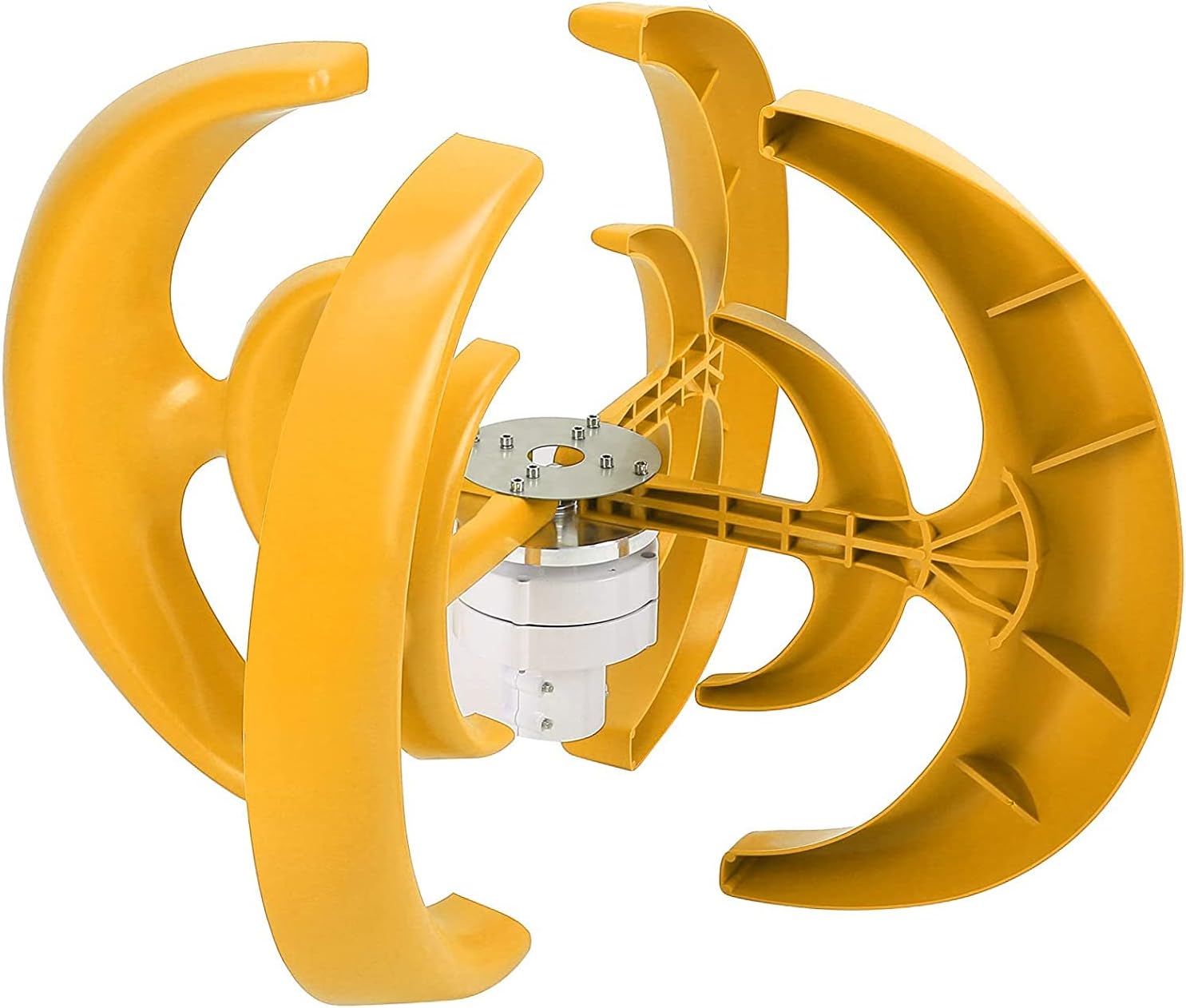 Wind Turbine Generator Kit 9000W 4-Blade Wind Turbine Motor with Charge Controller Power Generation Kit for Home Boat Industrial Energy Yellow