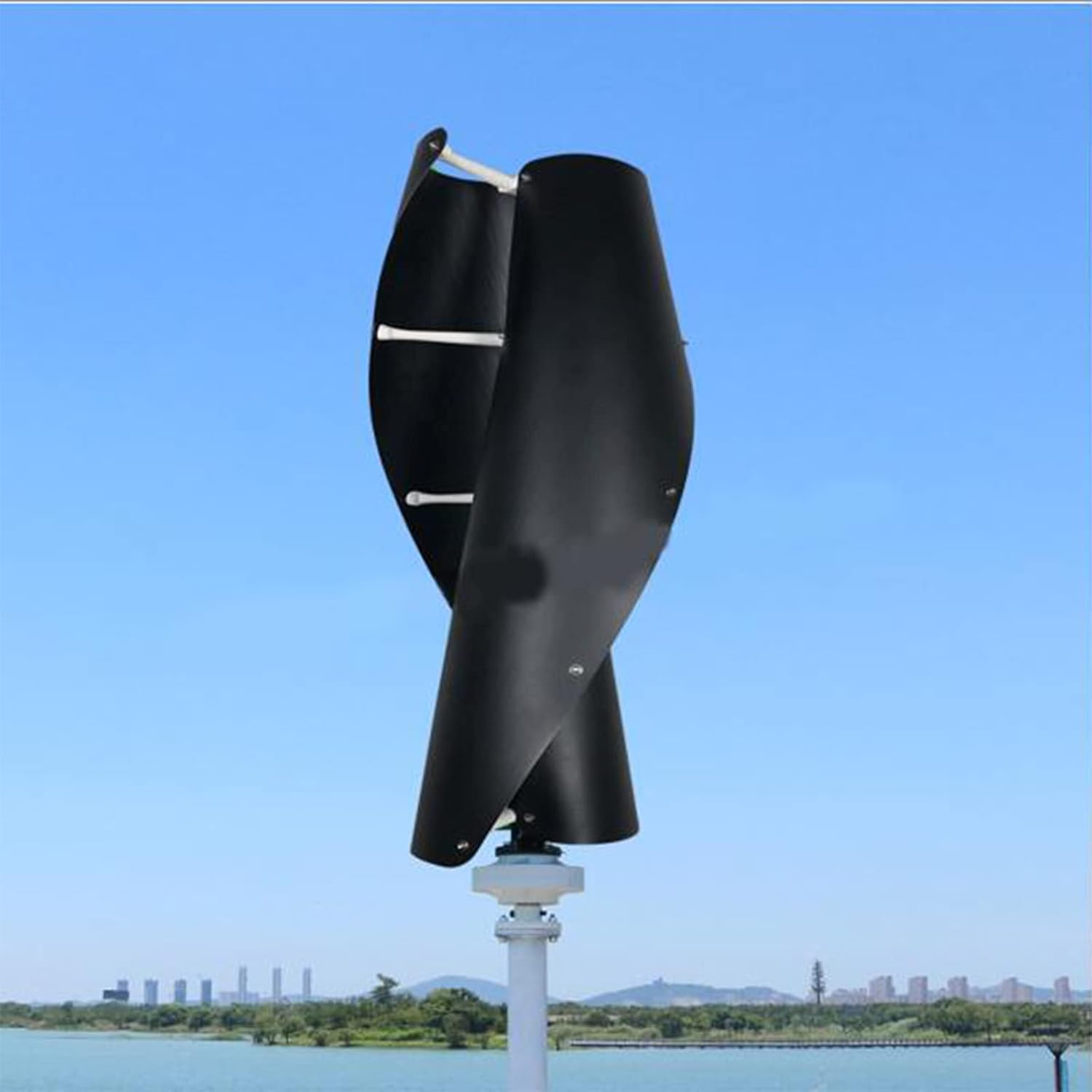 3000W 2 Blades Vertical Axis Wind Turbine Kits,220V-12V Generator Wind Turbine Generator, with Charge Controller Off Grid System for Home Industrial