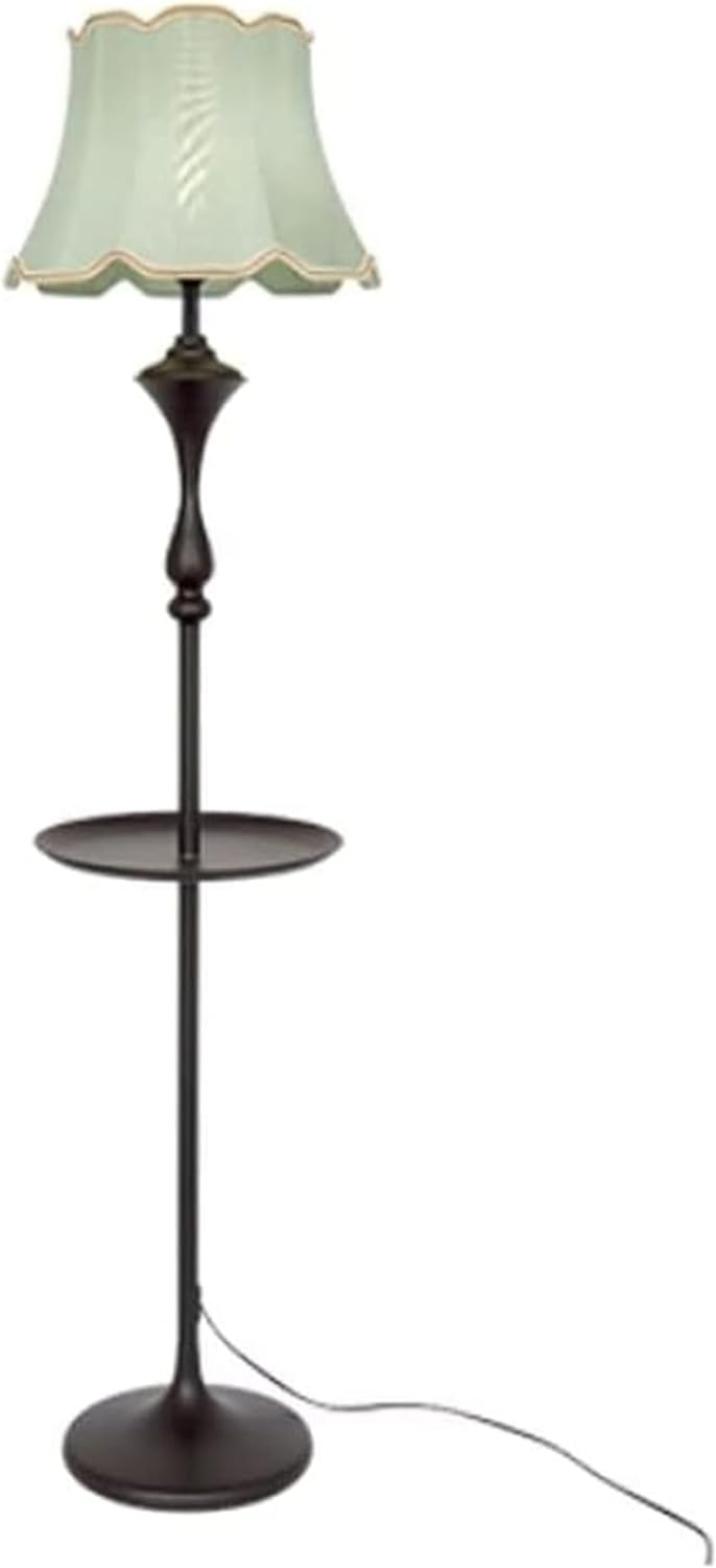 Floor Lamps Standing Lamp Vertical Floor Lamps, Simple Modern Shelf Lamp Floor, Creative Floor Light for Bedroom Bedside Coffee (Color : Green)