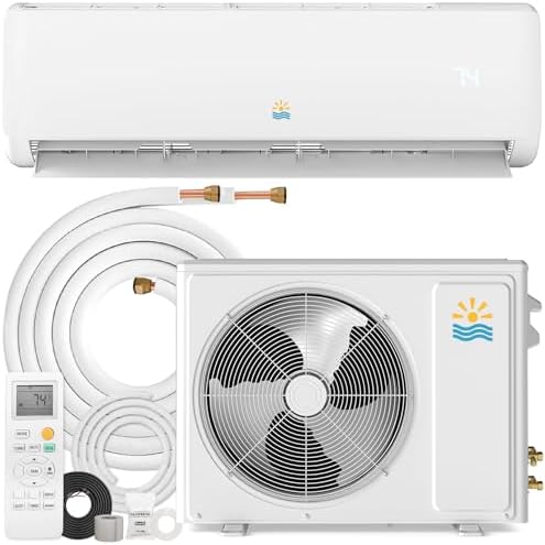 Mini Split Ac/Heating System - 12000 BTU Ductless Mini Split Air Conditioner with Heat Pump, 19 SEER2 115V Energy Efficient Ac Unit Up to 750 Sq.Ft with Installation Kit