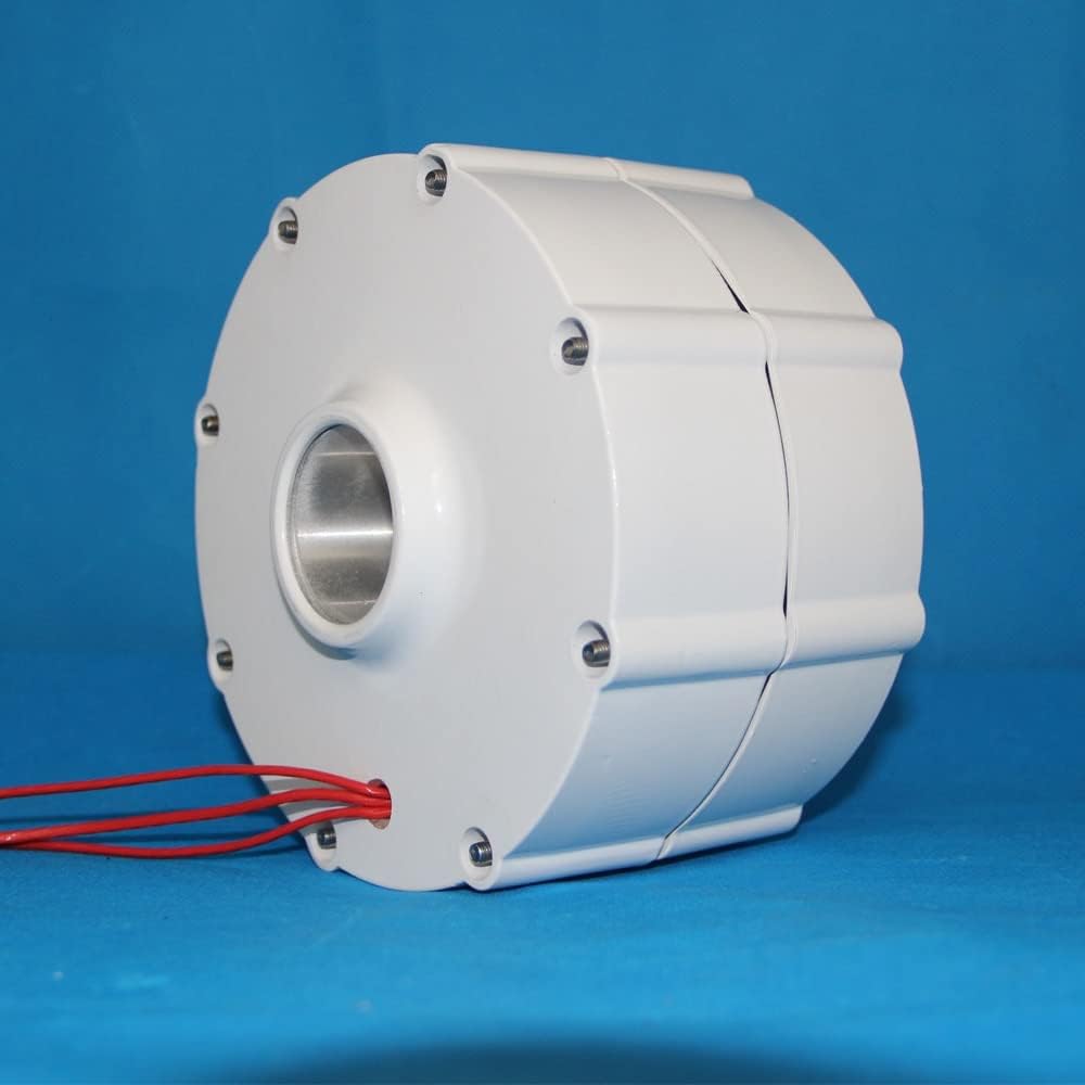 Wind Turbine Generator, Low Speed 600W 12V 24V 48V 3 Phase Gearless Permanent Magnet Generator AC Alternators Use for Wind Water Turbine,Generator Motor(Without Base,24V_600W)