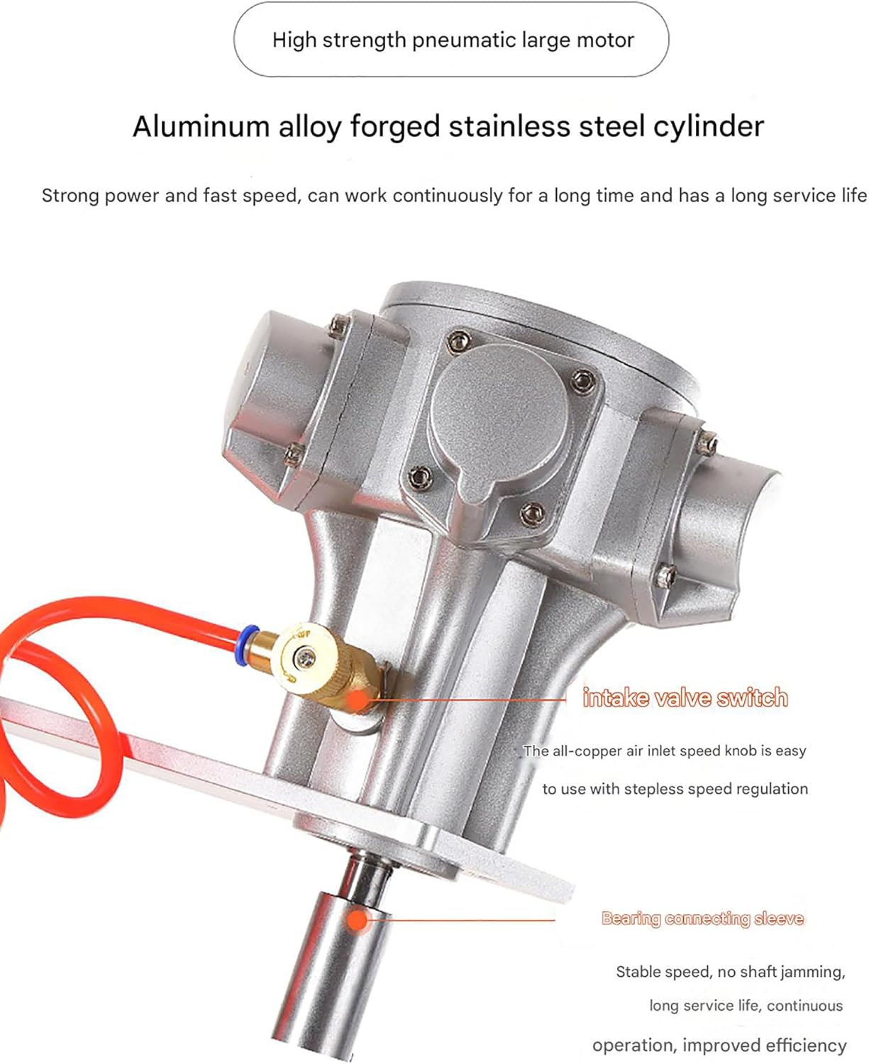 100 Gallon 200L Pneumatic Paint Mixer Semi-Automatic Agitator, 1HP Paint Stirring Machine for Mixing Viscous Liquid Ink Dye Coating