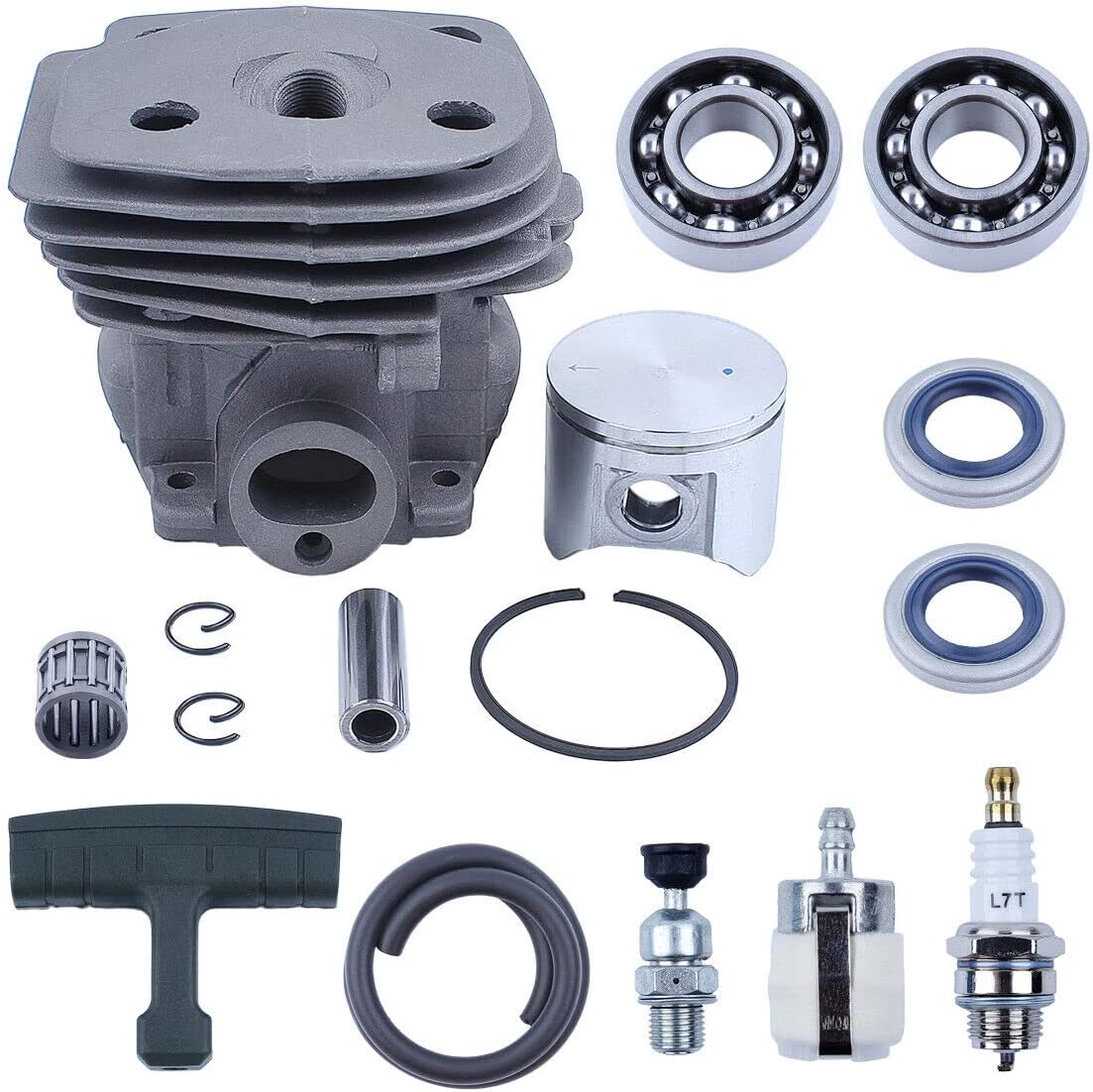 Replace Parts for Machine for Jonsered Chainsaw 47mm Cylinder Piston Bearing Fuel Filter Line Oil Seal Kit