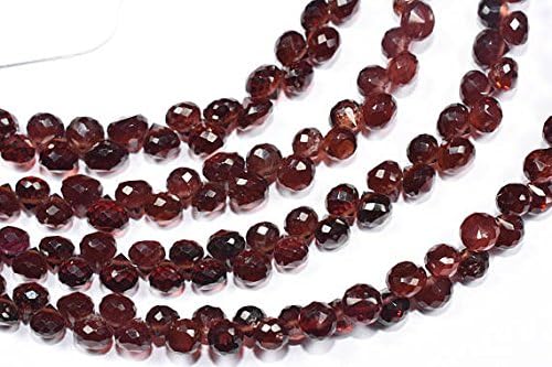 13 inch natural beads strand of 5-6mm faceted onion pyrope garnet gemstone briolletes beads for DIY jewelry - necklace, bracelet, earring, ring.