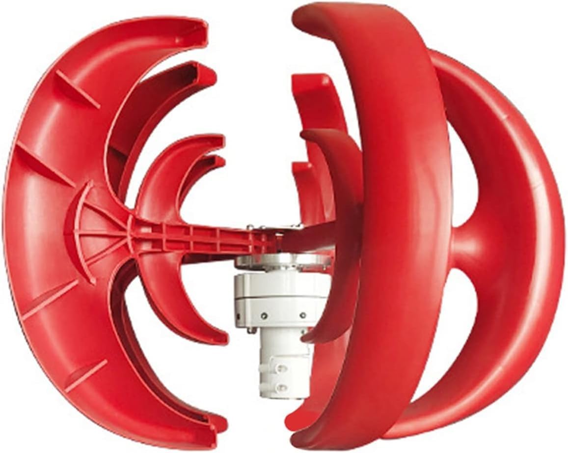 CAJUCA Vertical Axis Wind Turbine Kit 3000W 5 Blades Home Low Noise Wind Turbine with Hybrid Controller Breeze Start