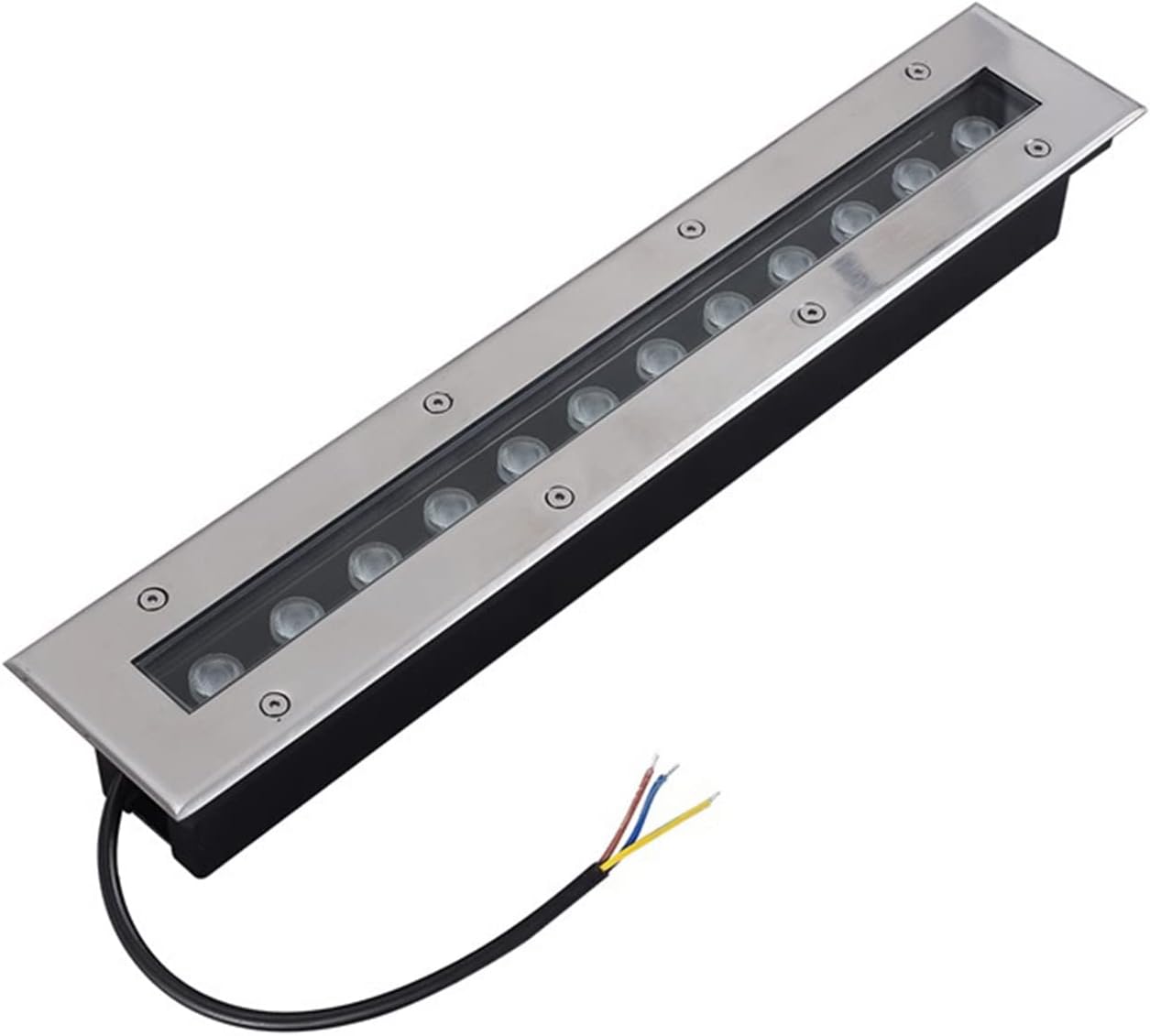 LED Buried Lights Outdoor Ground Lights IP65 Waterproof Recessed Decking Lights for Garden, Yard, Bridge, Step, Decorative Landscape Lighting, DC12/24V (Color : Red, Size : 9W-DC12V)