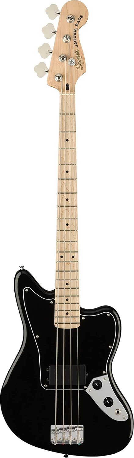 Squier Affinity Series Jaguar Bass, Black, Maple Fingerboard