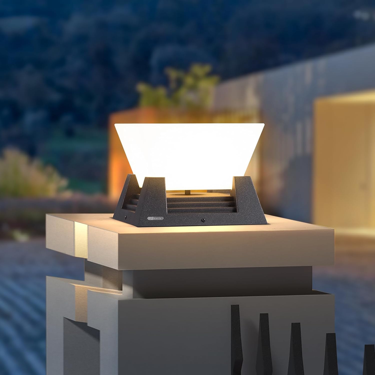 Outdoor Post Light, High Voltage Hardwired LED Pillar Lights, IP54 Waterproof Garden Column Lamp, Large Decorative Post Top Lighting for Driveway, Yard, Porch, Pathway